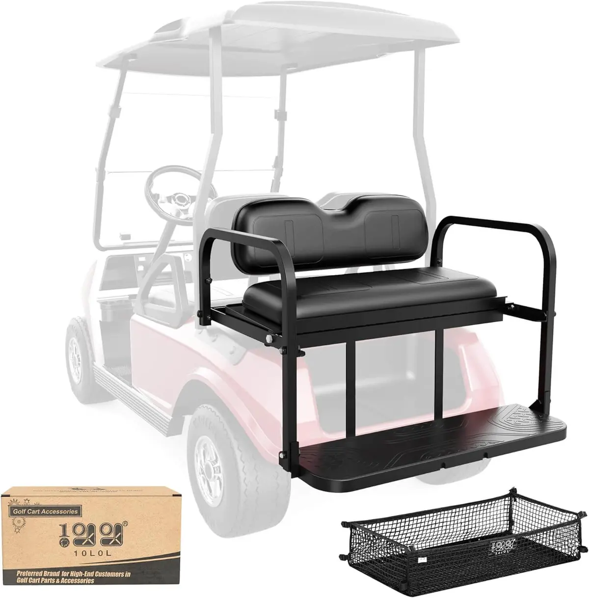 180° Flip Golf Cart Back Seat For Club Car Ds (All Years) Ergonomic Comfort Seat - 10L0l 1