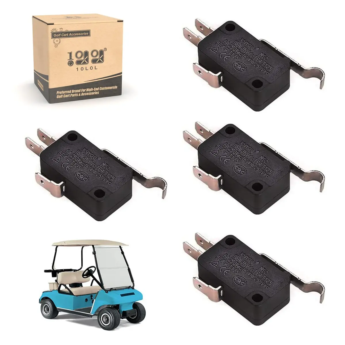 Golf Cart Speed Micro Switch 3 Prong Terminal For Club Car Ds Precedent (1982-Up) & Tempo (2018-Up) - 10L0l 1