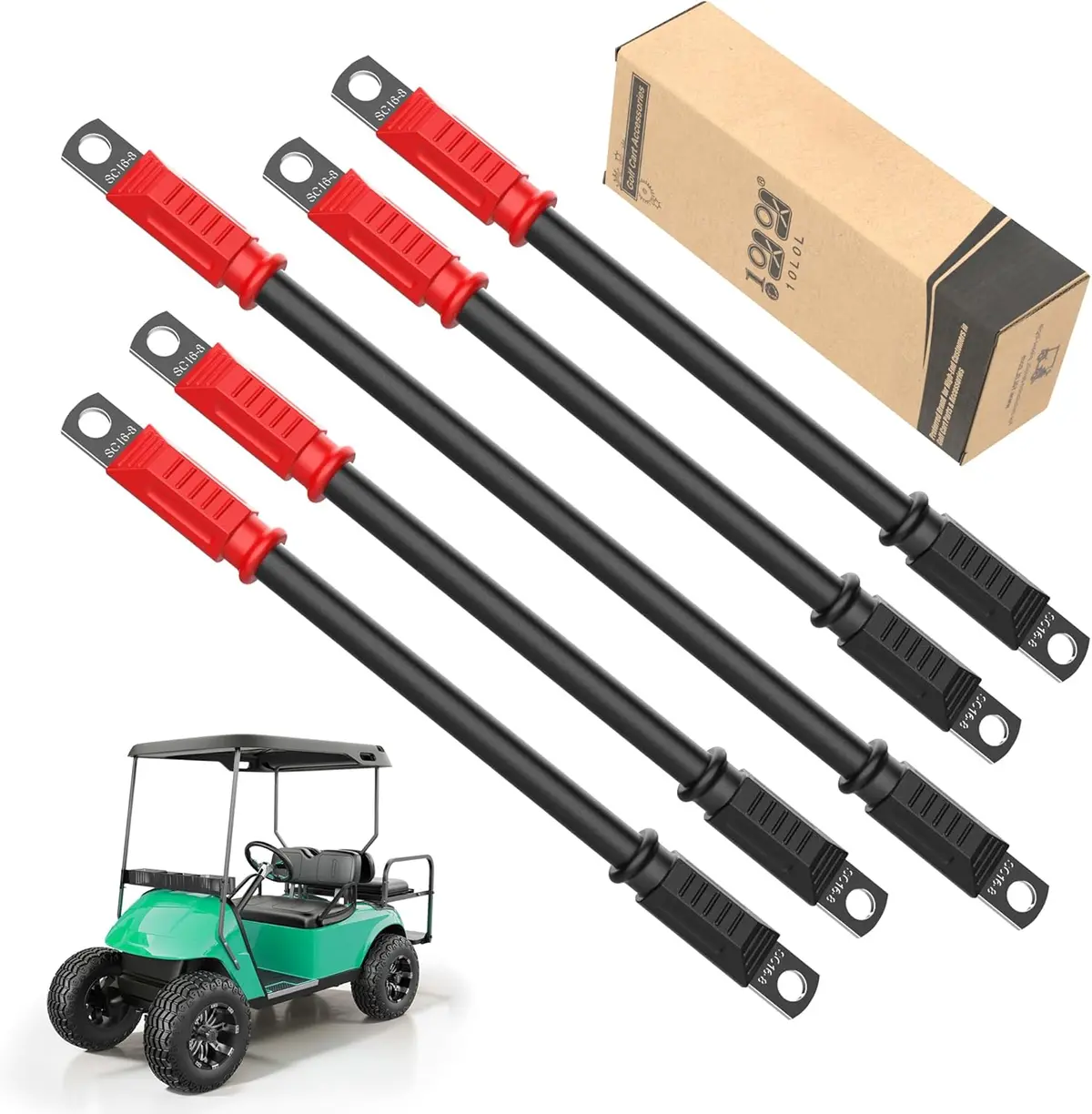10L0l Golf Cart Battery Cables 4 Gauge For Ezgo Txt (1994-Up) – 36V/48V 1