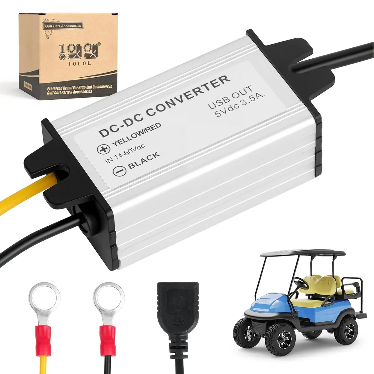 10L0l Dc-Dc 12V–60V To 5V Step Down Converter | Waterproof Golf Cart Voltage Reducer 1