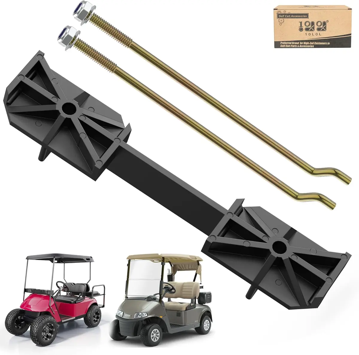 10L0l Golf Cart 48V Battery Hold Down Plate & Rods Kit For Ezgo Txt & Rxv 2014-Up 1