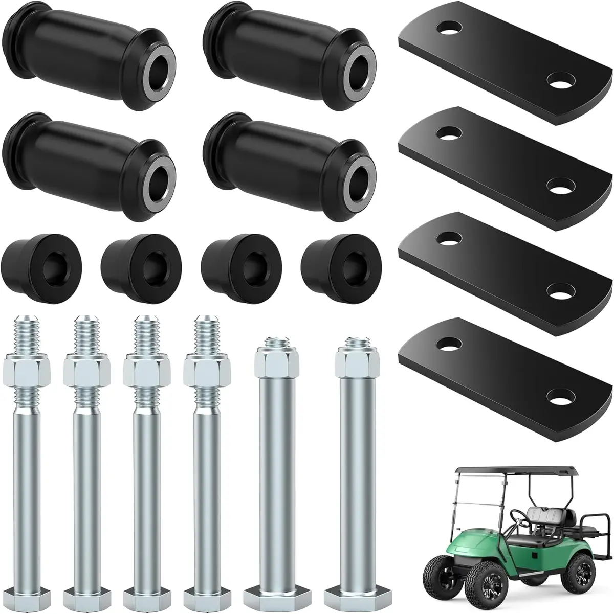 10L0l Golf Cart Rear Leaf Spring Bushings & Sleeves Kit For Ezgo Txt & Medalist (1994-Up) 1