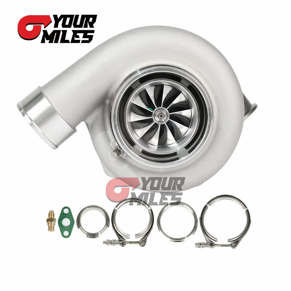 Yourmiles Reverse Rotation Gen Ii Sts3582r Dual Ball Bearing Billet Wheel Turbo Dual Vband .83/1.01 With Flanges&Clamps 1