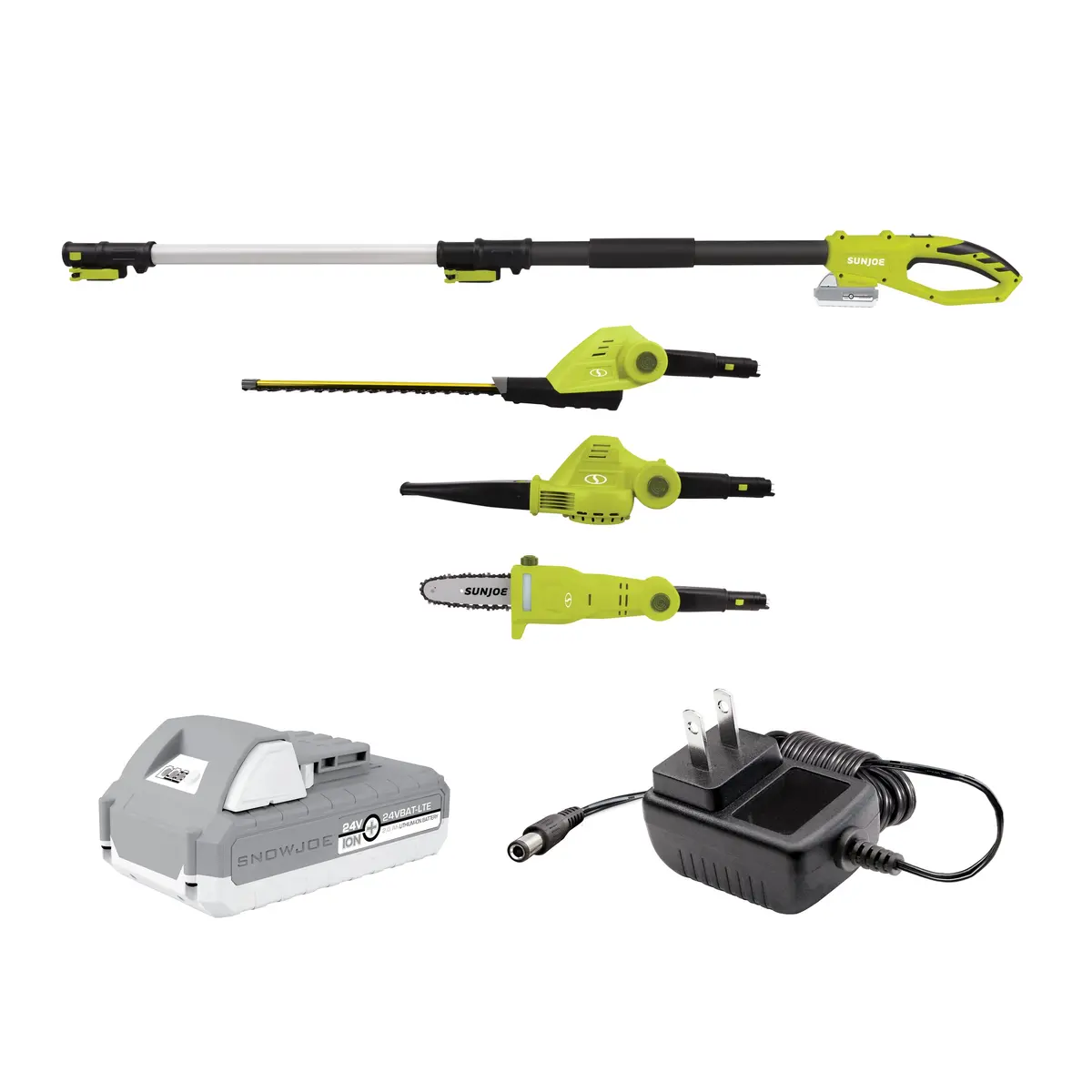 Sun Joe Gts4001c 24-Volt* 3-In-1 Yard Care Solution | Hedge Trimmer | Pole Saw | Leaf Blower | W/ 2.0-Ah Battery + Charger 2