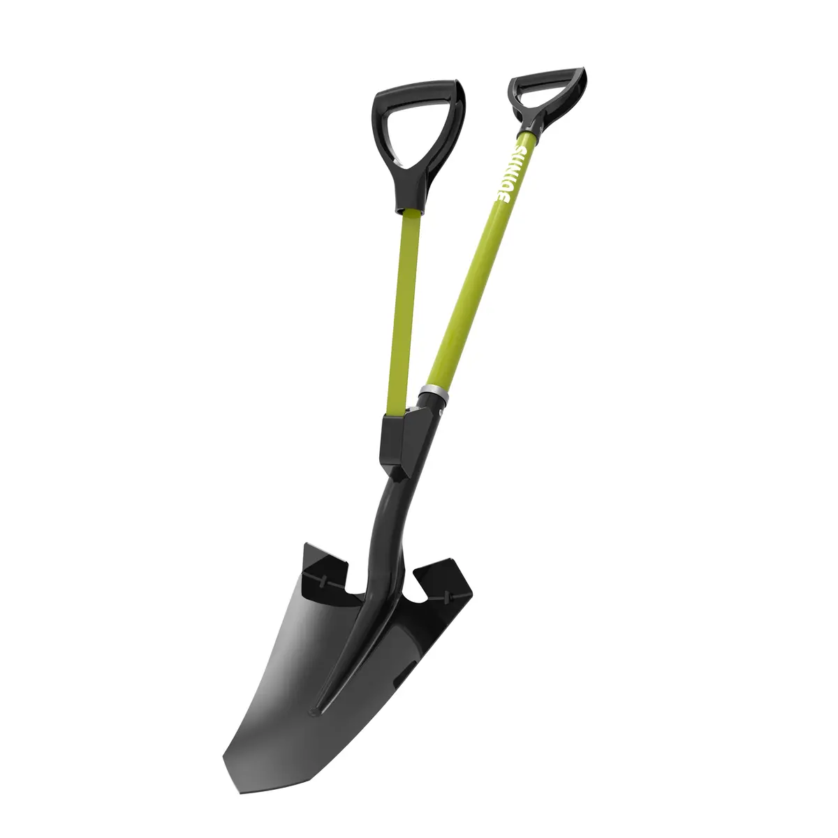 Sun Joe Sj-Shlv07 Shovelution Strain-Reducing Spear Head Digging Garden Shovel | Patented Shovelution Auxiliary Handle | 9-In Steel Head (Green) 2