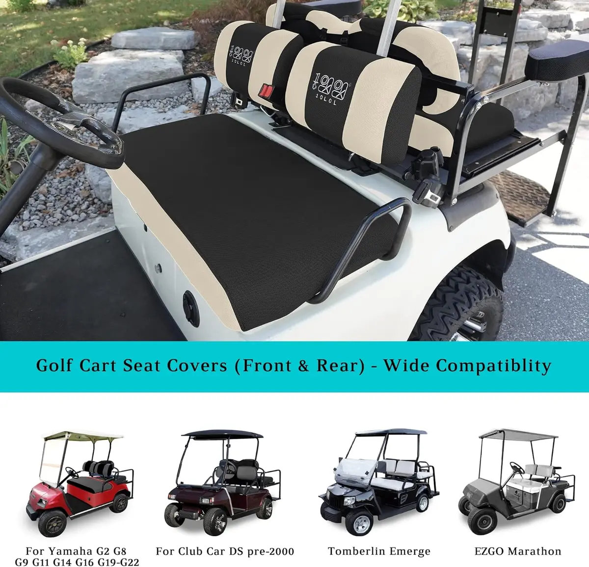 Golf Car Seat Cover Set For Yamaha G2-G22 And Club Car Ds Pre-2000 Tomberlin Emerge - 10L0l 3