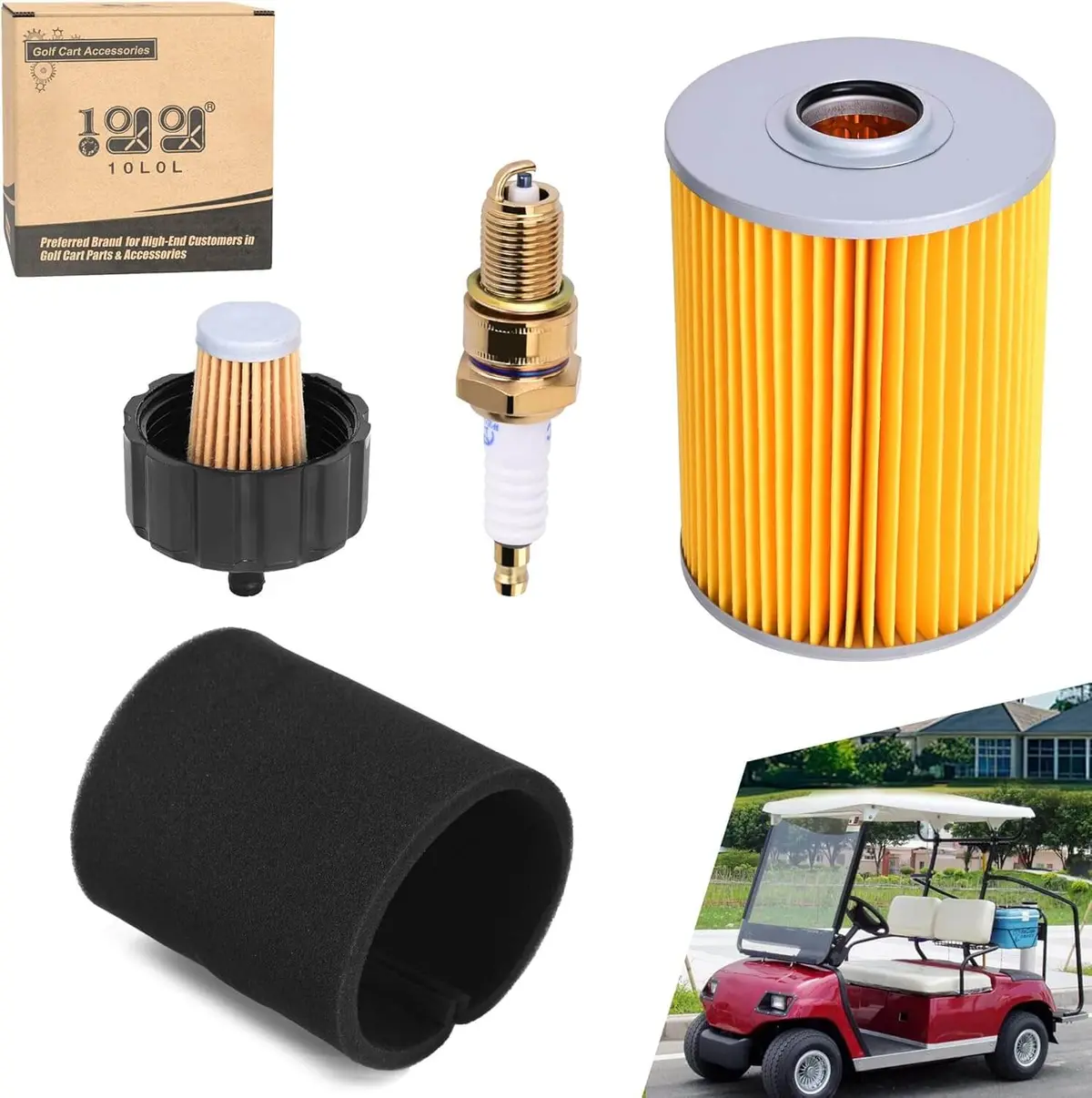 Golf Cart Air Filter Tune Up Kit For Yamaha G2 G8 G9 G11 4 Cycle Gas 1985-1994 - 10L0l 1