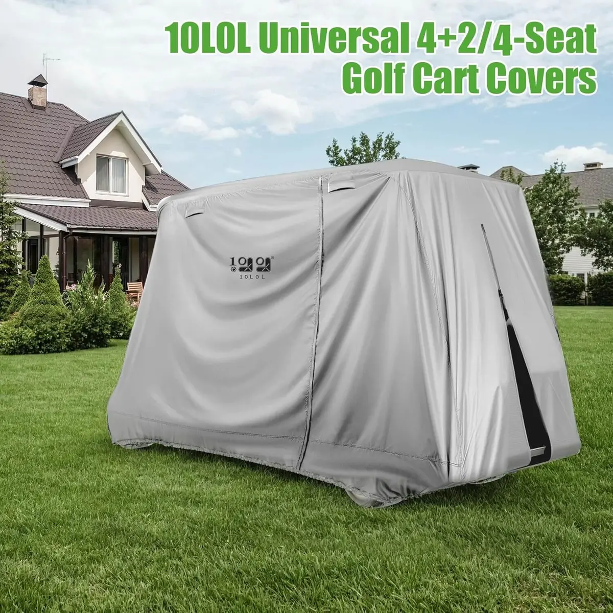 6 Seater Waterproof Golf Cart Cover 420D Oxford Cloth Universal For Yamaha, Ezgo, Club Car - 10L0l 1