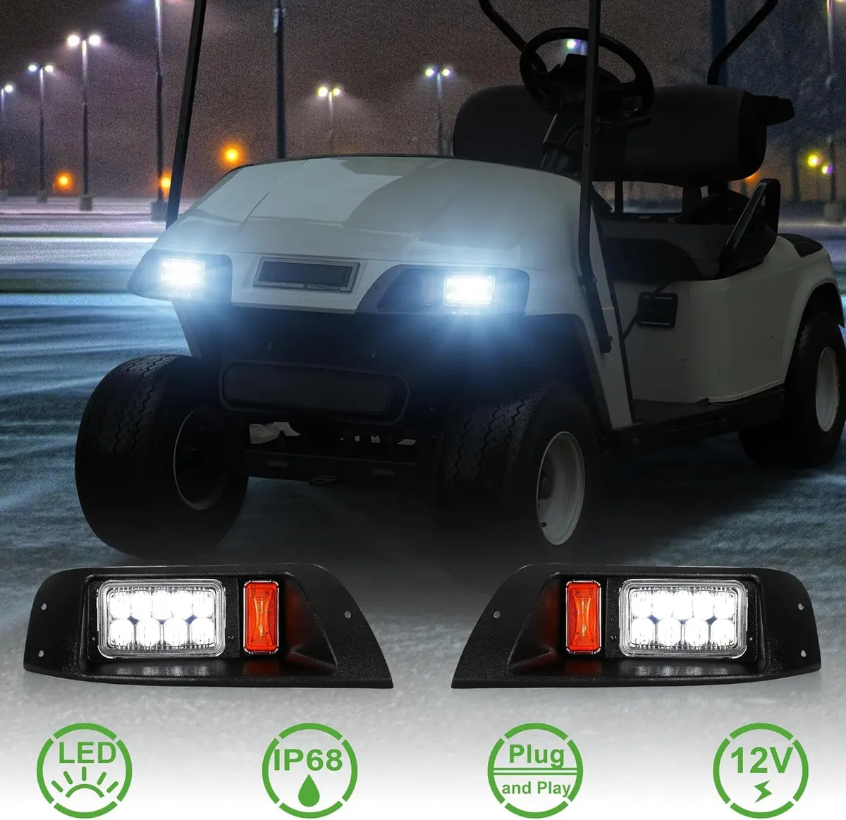 10L0l Led Headlight Kit For Ezgo Txt (1996-2013) – Complete Plug & Play Set 2