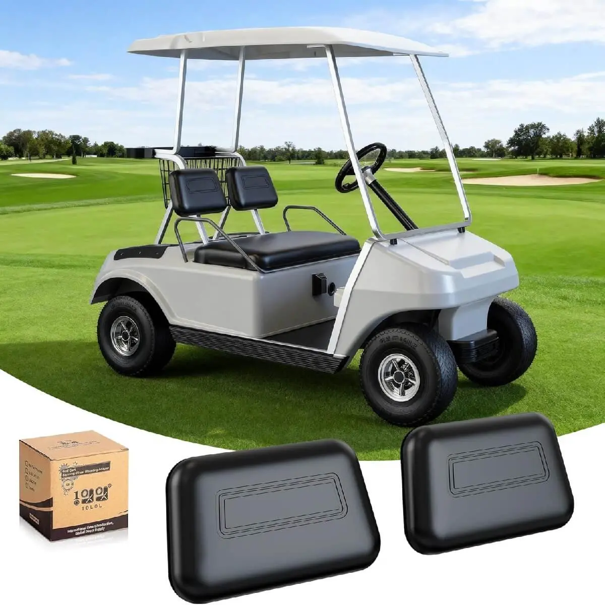 Golf Cart Front Seat Backrest Cushion For Club Car Ds 1979–2000.5 | Split Back 1