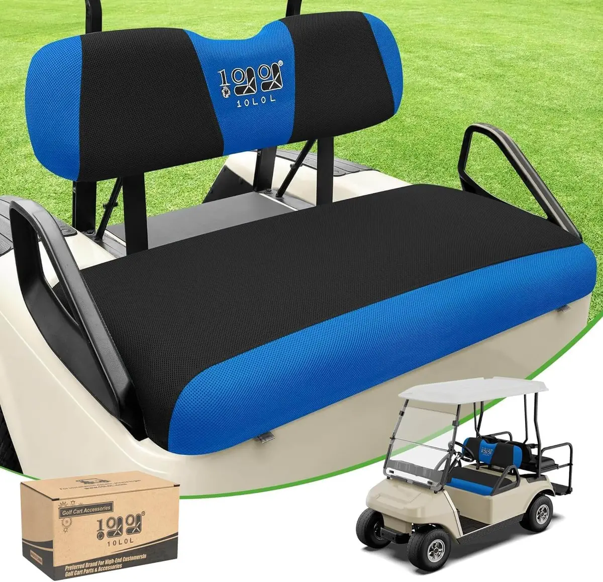 10L0l Premium Golf Cart Front Seat Covers For Ezgo Txt Rxv & Club Car Ds 2000-Up 6