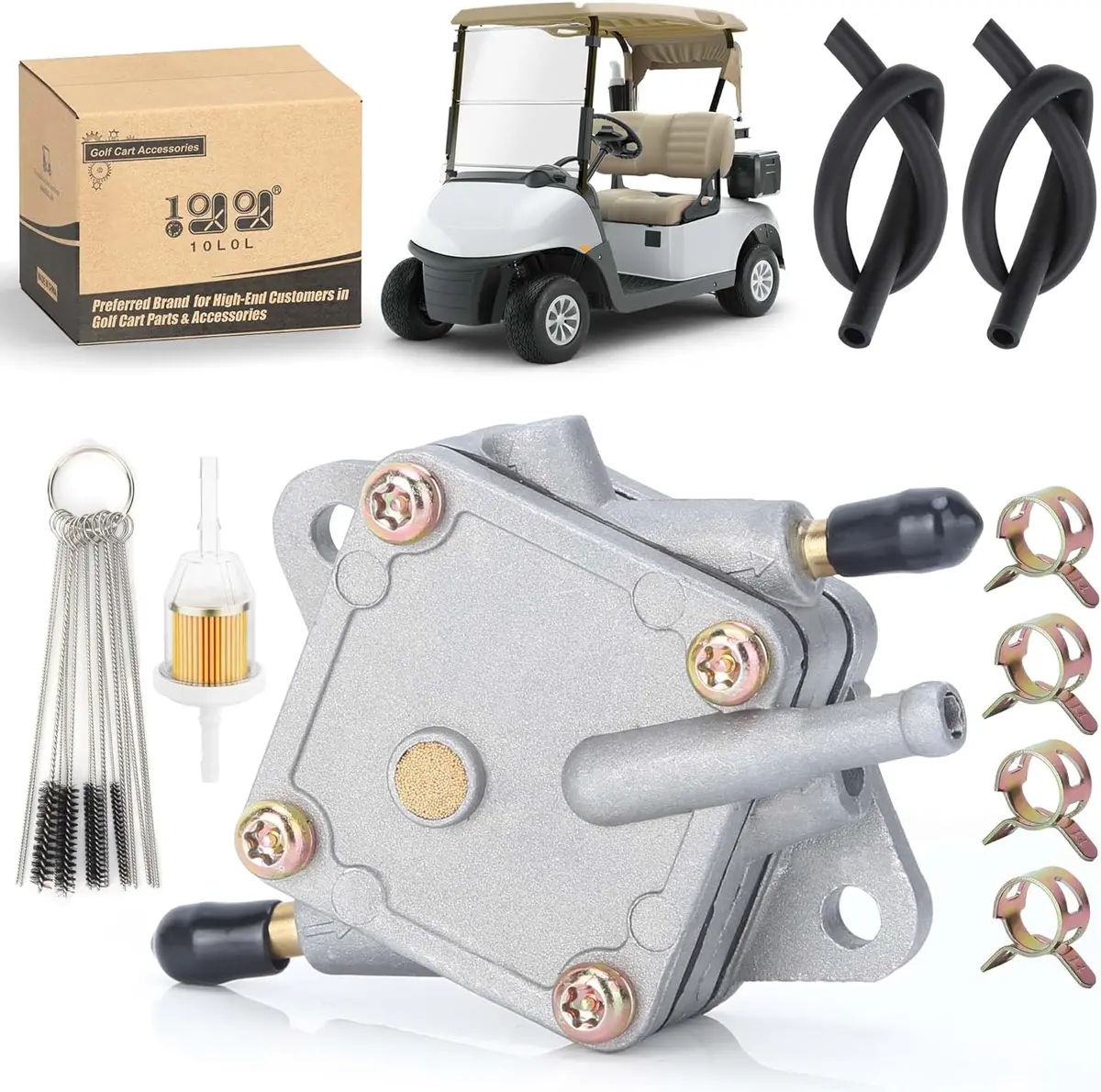 Golf Cart Fuel Pump For Ezgo Txt Rxv And Club Car Ds Precedent - 10L0l 1