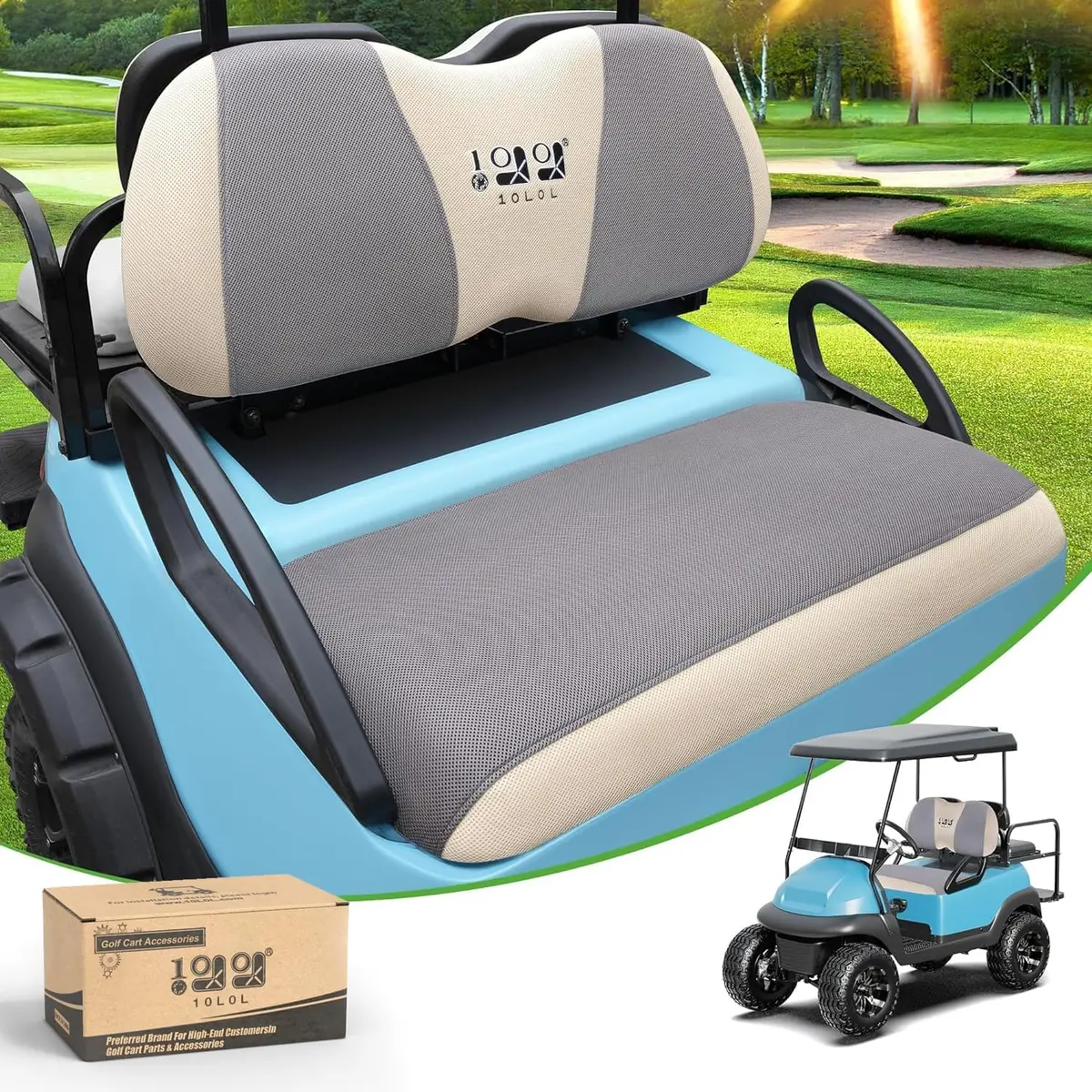Golf Cart Seat Cover Fits Yamaha & Club Car Precedent Original Front Seat - 10L0l 4