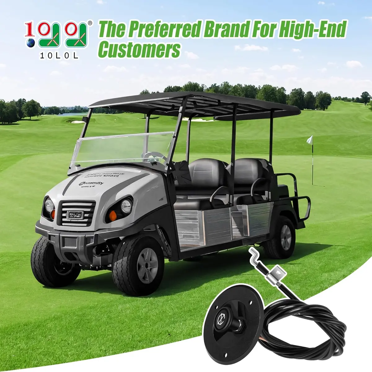 10L0l Golf Cart Choke Control Cable For Club Car Transporter 4+6 (2003-Up Gas Models) 2