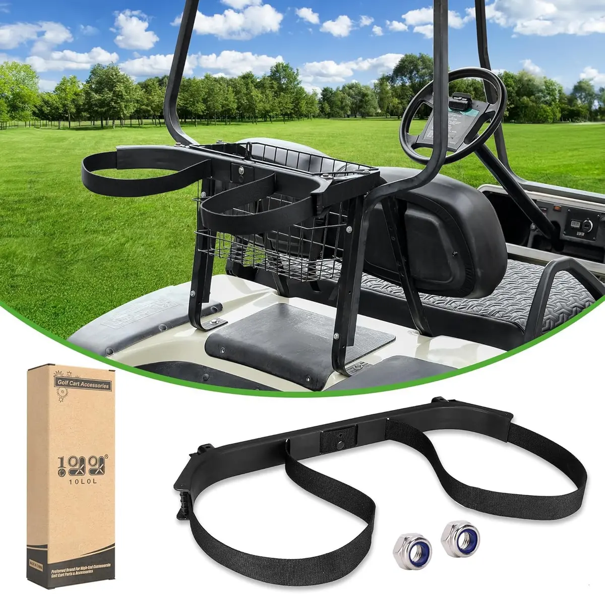 Golf Bag Attachment For Club Car Ds Rear Seat 1987-Up G& E 1013935 - 10L0l 1