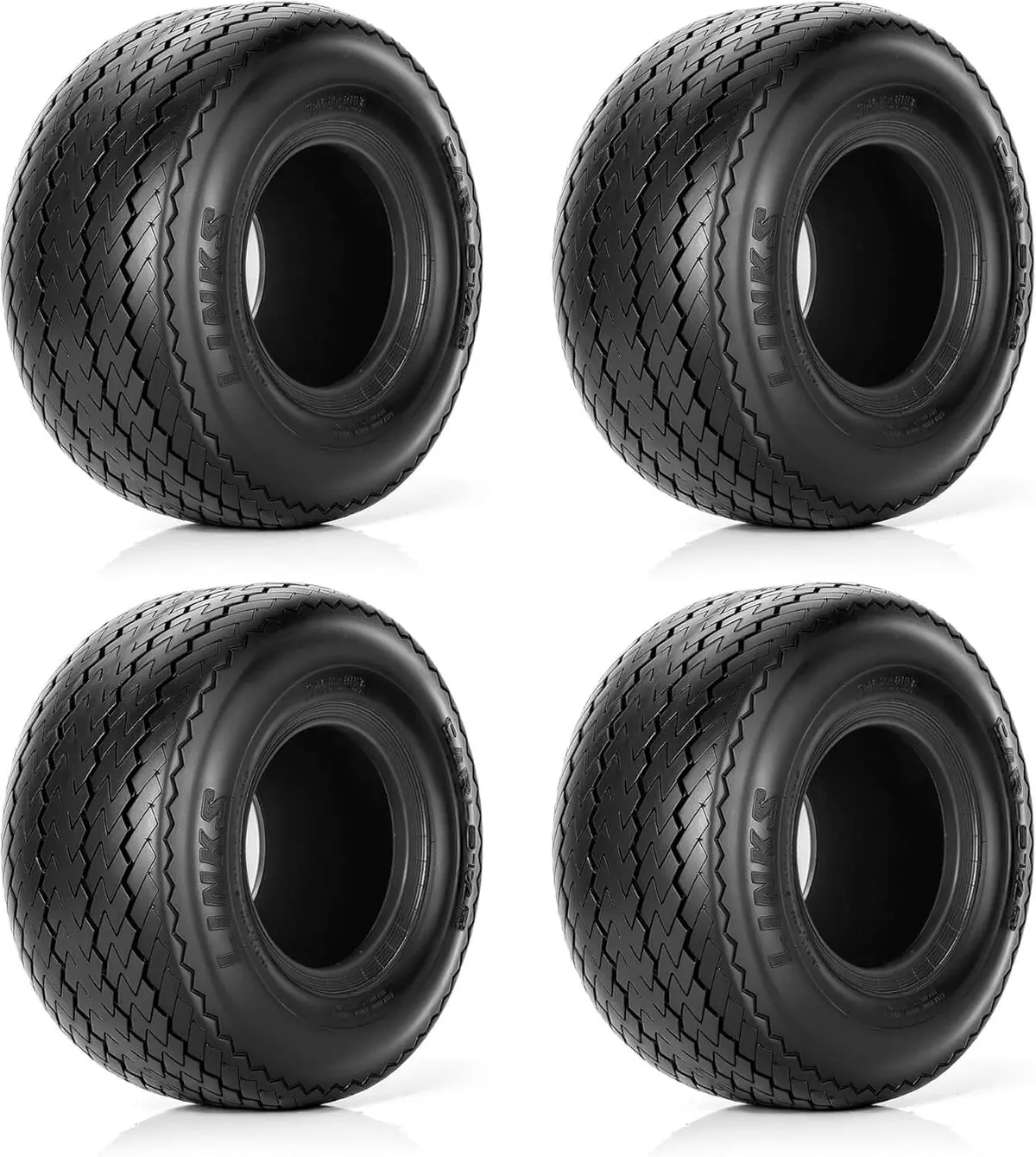 Golf Cart Wheels Tires – Dot Approved Tubeless 4 Ply Street & Turf Tires (Set Of 4, Rims Not Included) - 10L0l 1