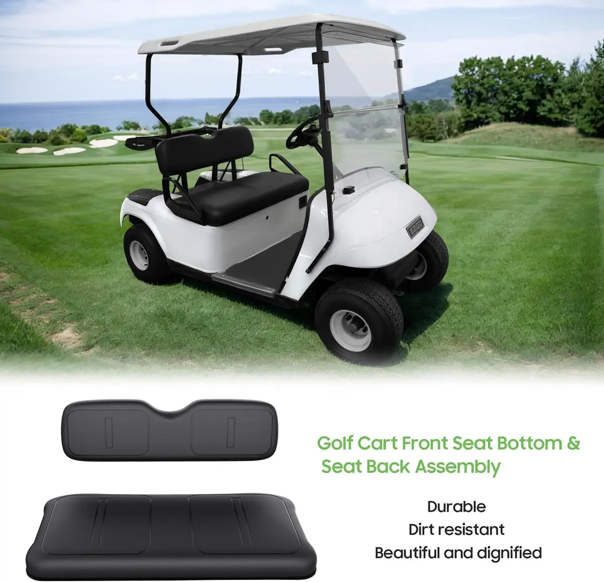 Golf Cart Front Seat And Backrest Factory Style Fits Ezgo Txt - 10L0l 2
