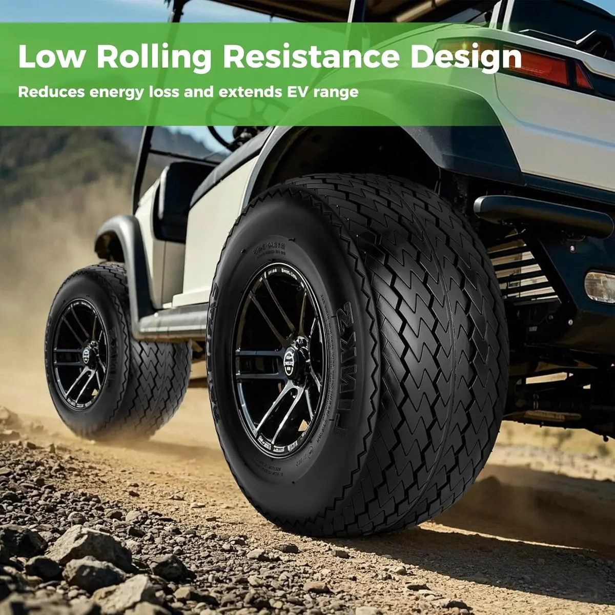Golf Cart Wheels Tires – Dot Approved Tubeless 4 Ply Street & Turf Tires (Set Of 4, Rims Not Included) - 10L0l 3
