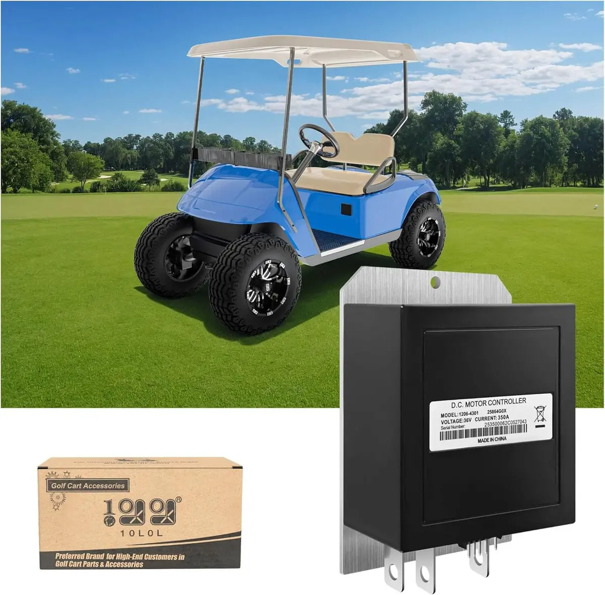 10L0l Golf Cart Speed Controller 36V 350A 5Pin Suitable  For Curtis Ezgo Txt And Med 1