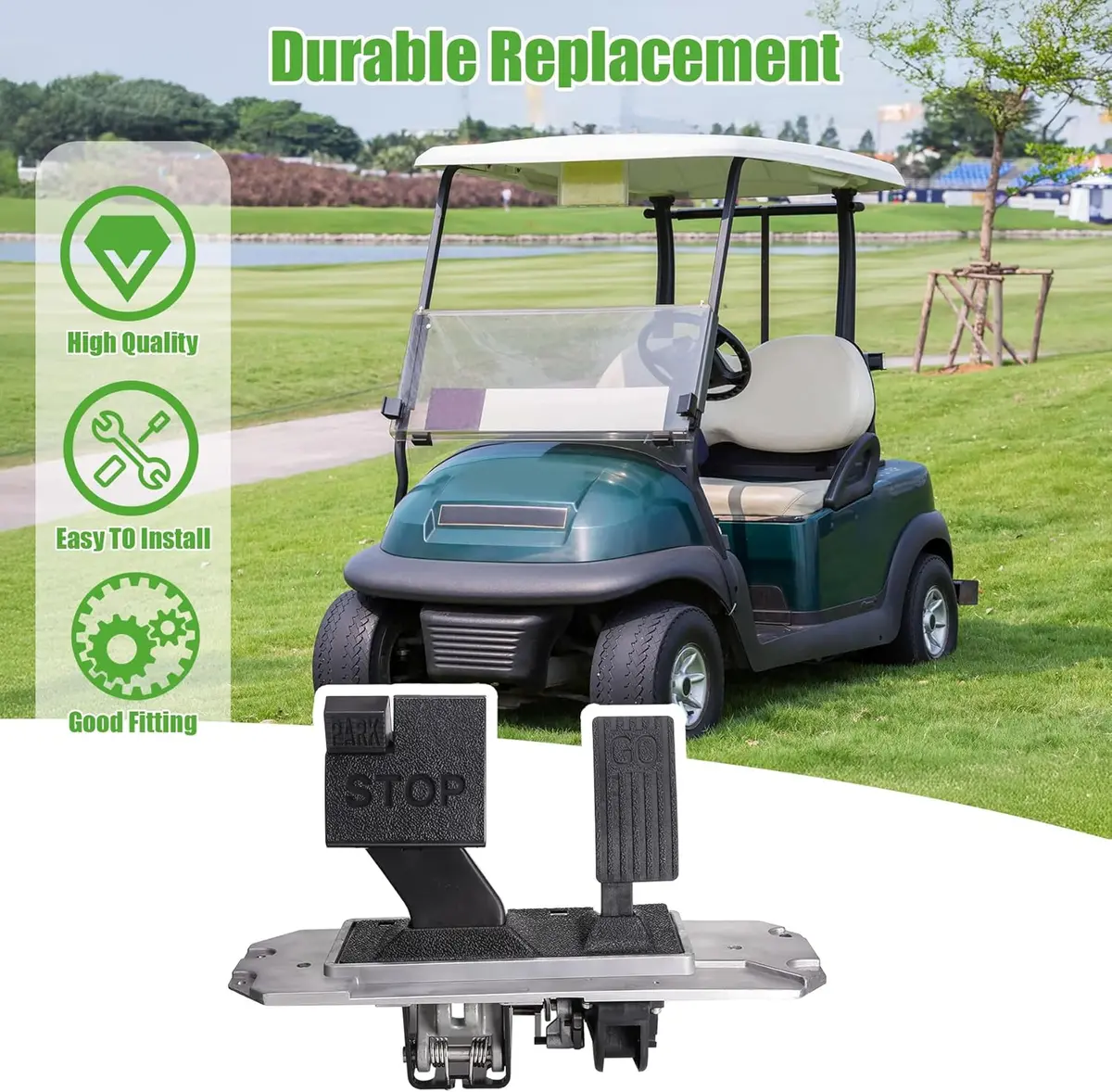 10L0l Golf Cart Accelerator Pedal Assembly - Gen 2 Oem Replacement (Fits 2009+ Electric Models) 2