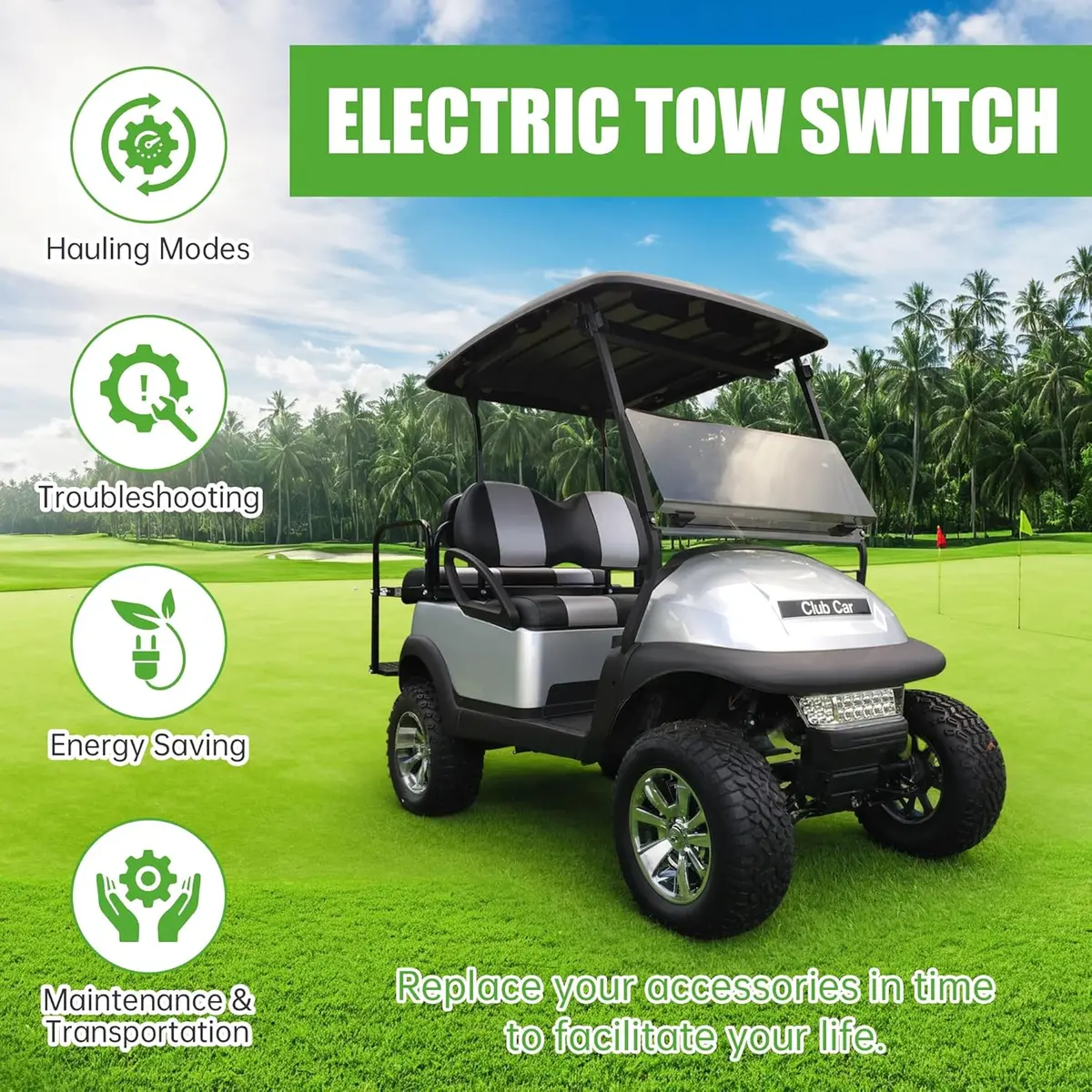 Golf Cart Tow Switch For Club Car Precedent (2004+) Electric Tow/Run Switch - 10L0l 2