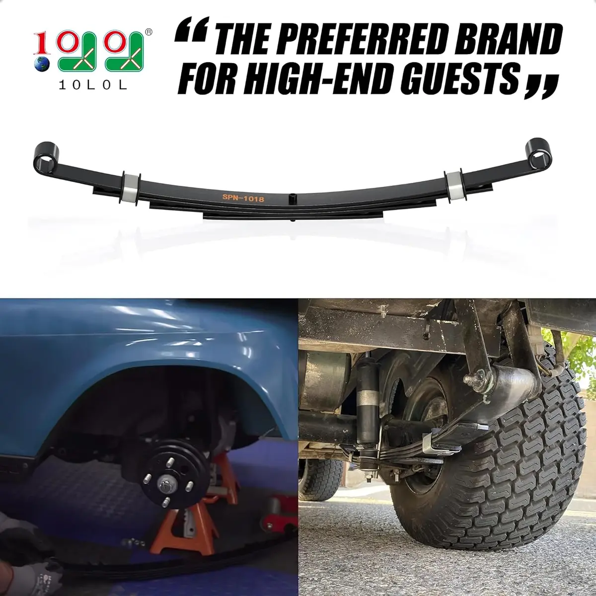10L0l Golf Cart Heavy Duty Rear Leaf Spring Kit - 4-Leaf Spring For Ezgo Txt 1995-2013 2