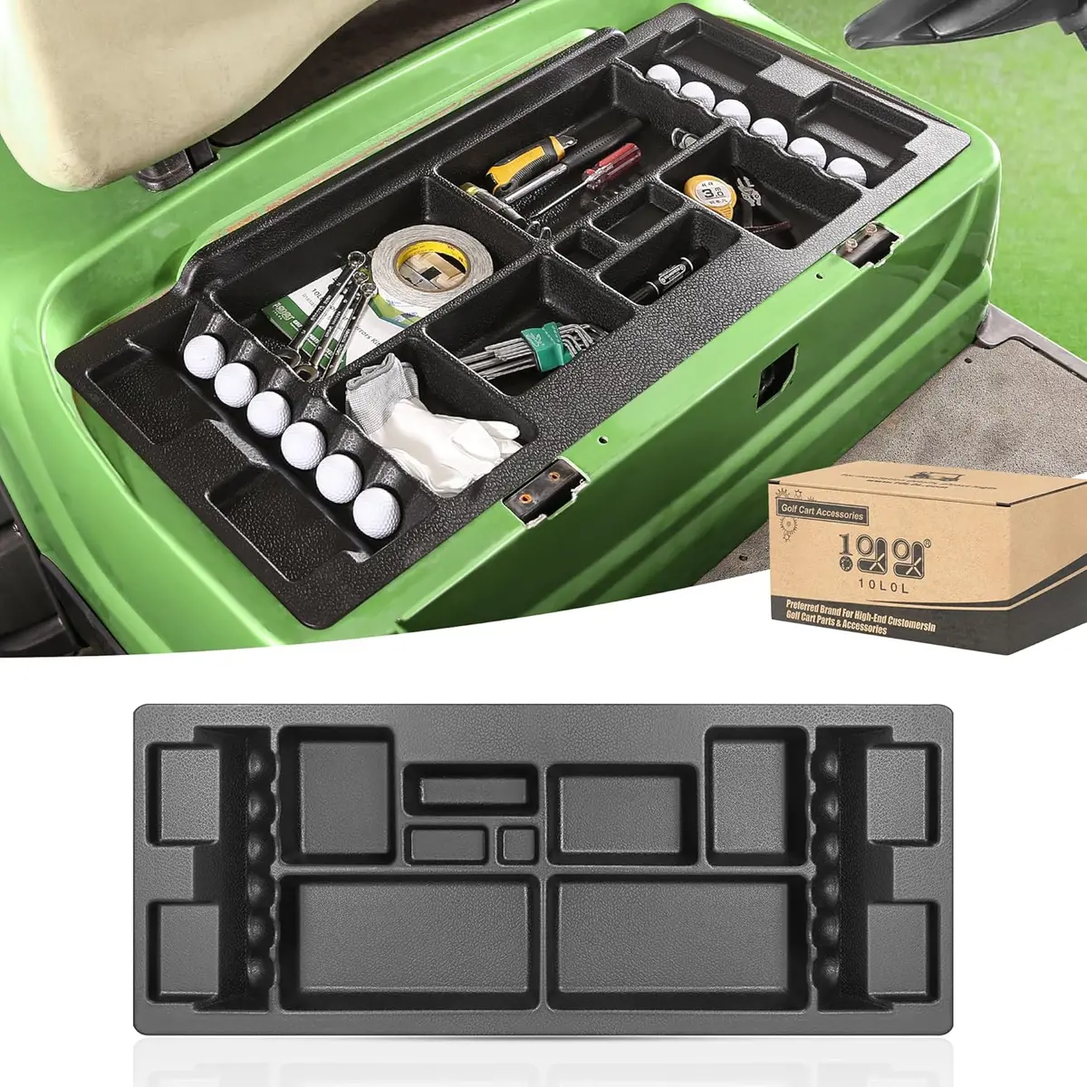 Golf Cart Under Seat Storage Tray For Ezgo Club Car Yamaha - 10L0l 1