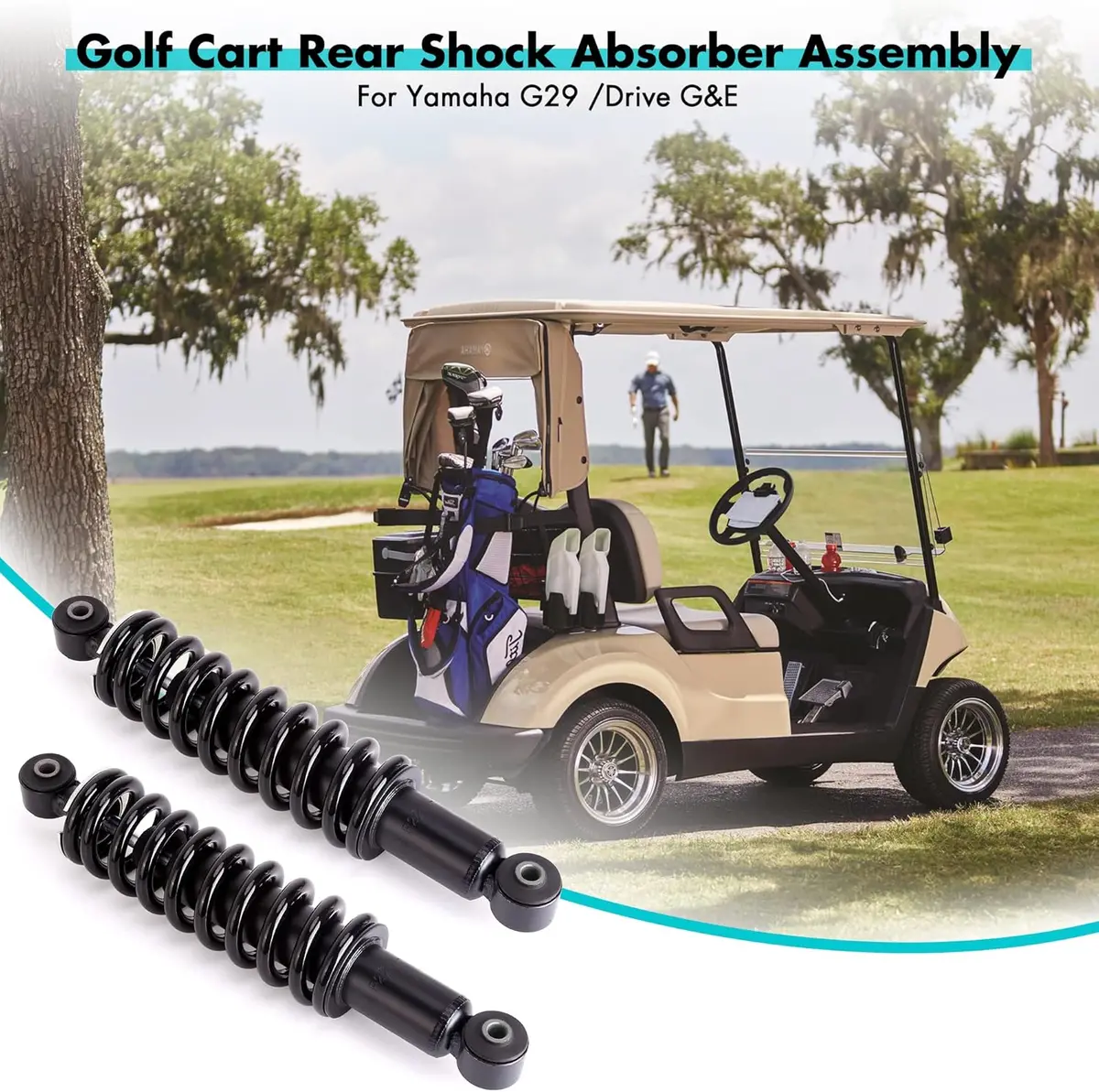 Golf Cart Rear Shock Absorber For Yamaha G29 /Drive G&E Heavy-Duty 2-Pack - 10L0l 2