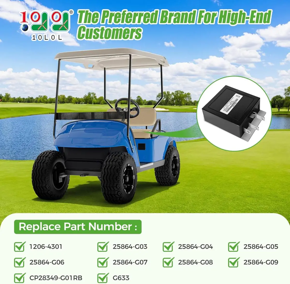 10L0l Golf Cart Speed Controller 36V 350A 5Pin Suitable For Curtis Ezgo Txt And Med 2