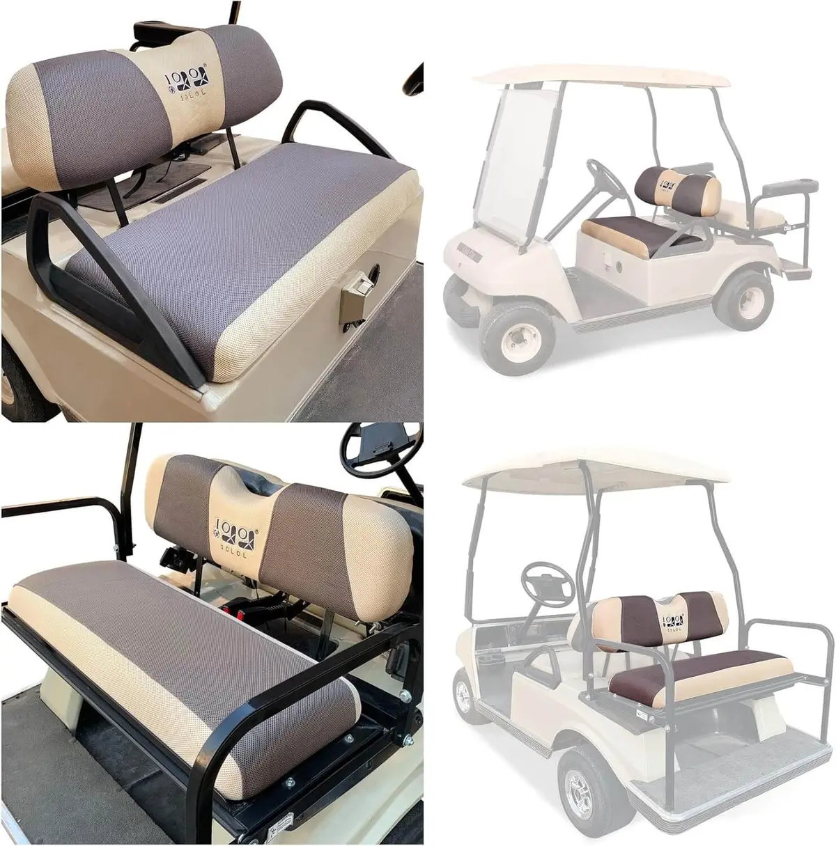 10L0l Golf Cart Front Rear Seat Cover Set For Club Car Precedent Onward Tempo & Yamaha G29 Drive/Drive 2 2