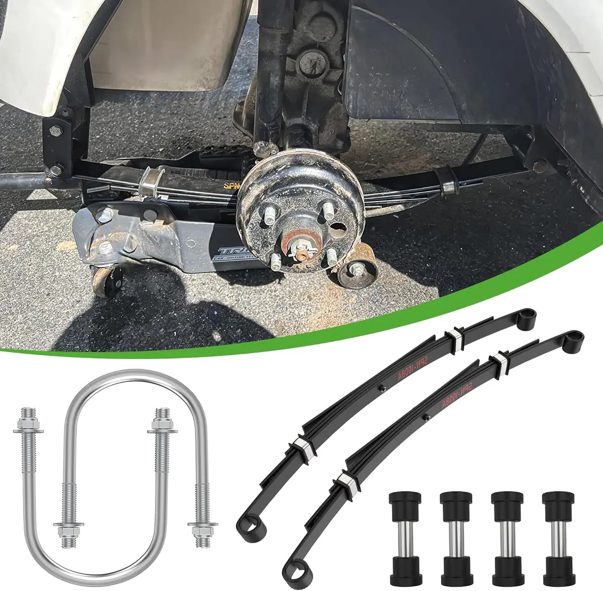 Golf Cart Rear Heavy Duty 4-Leaf Springs Kit For Club Car Ds - 10L0l 2