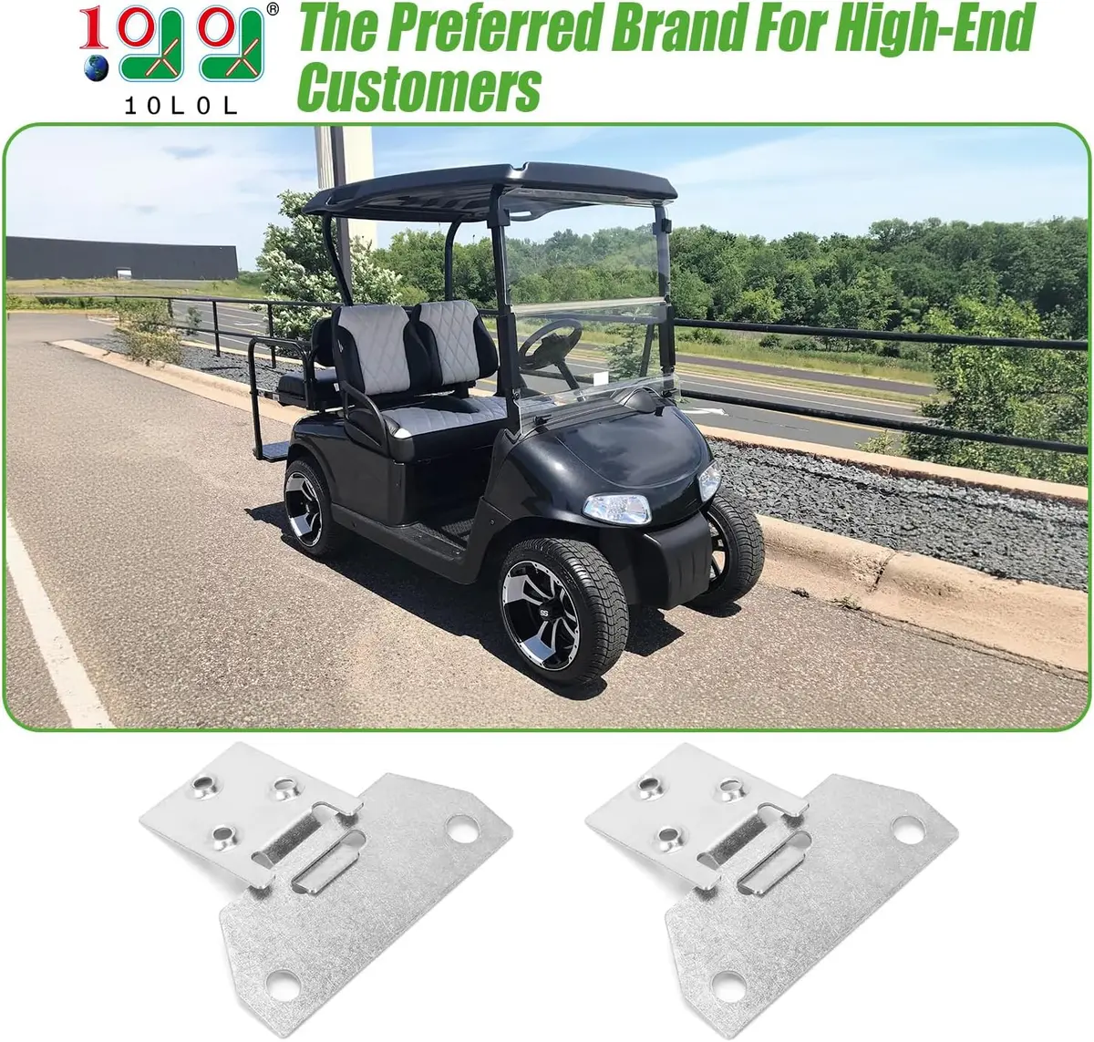 10L0l Golf Cart Seat Bottom Hinge Plates For Ezgo Rxv - Complete 2-Pair Set (Fits 2008+ Models) 2
