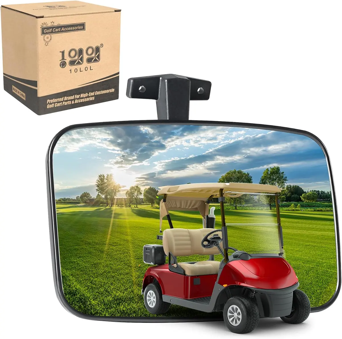 Universal Golf Cart Rear View Mirror Fit For Ezgo Club Car Yamaha - 10L0l 1