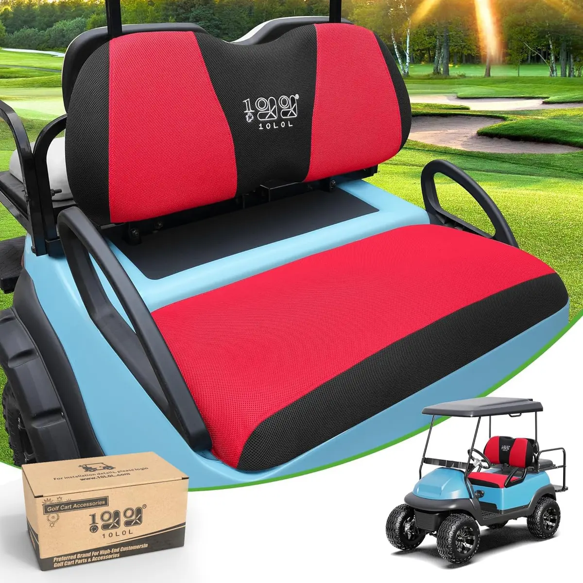 Golf Cart Seat Cover Fits Yamaha & Club Car Precedent Original Front Seat - 10L0l 3