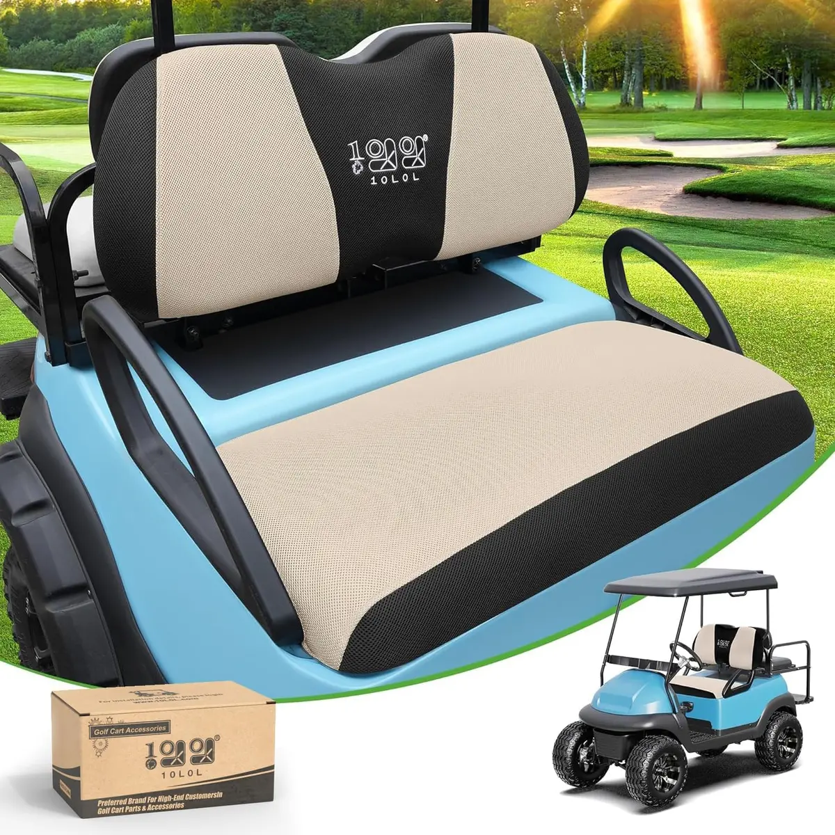 Golf Cart Seat Cover Fits Yamaha & Club Car Precedent Original Front Seat - 10L0l 6
