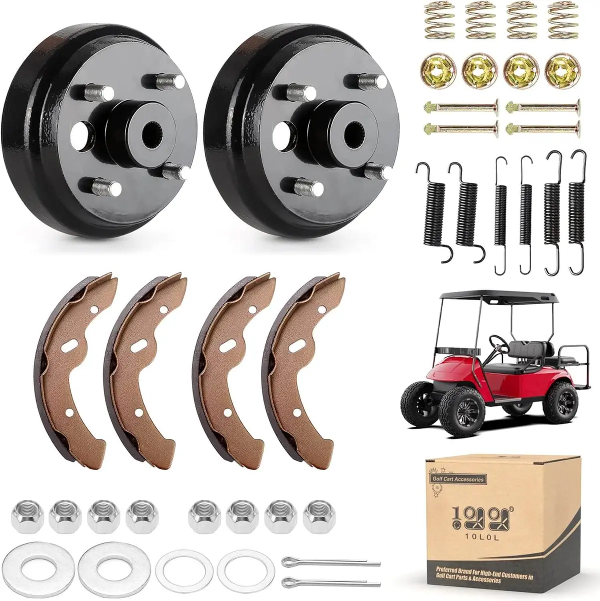 Golf Cart Brake Maintenance Kit For 1997-Up Electric Ezgo Txt Pds - 10L0l 1
