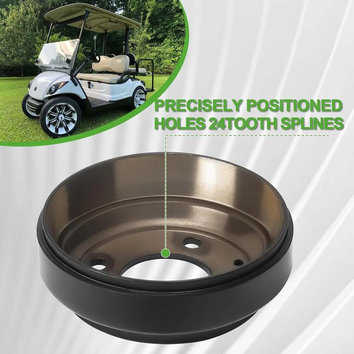 Golf Cart Brake Drum Hub Assembly For Yamaha G1-G22 G29 1978-Up - 10L0l 1