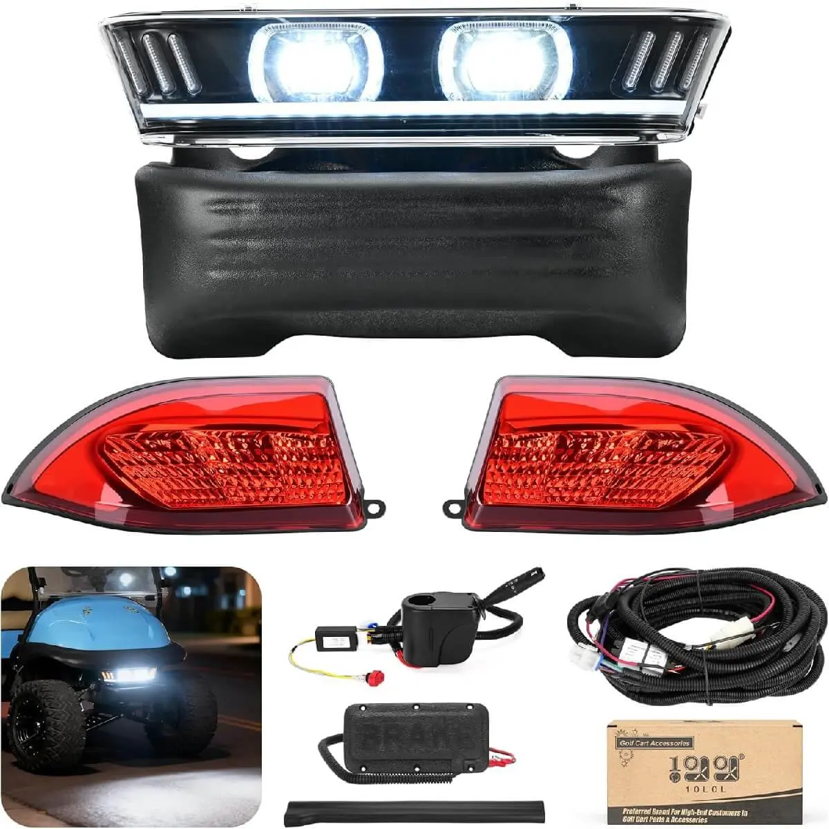 10L0l Deluxe Golf Cart Light Kit For Club Car Precedent (2004–2019) 1