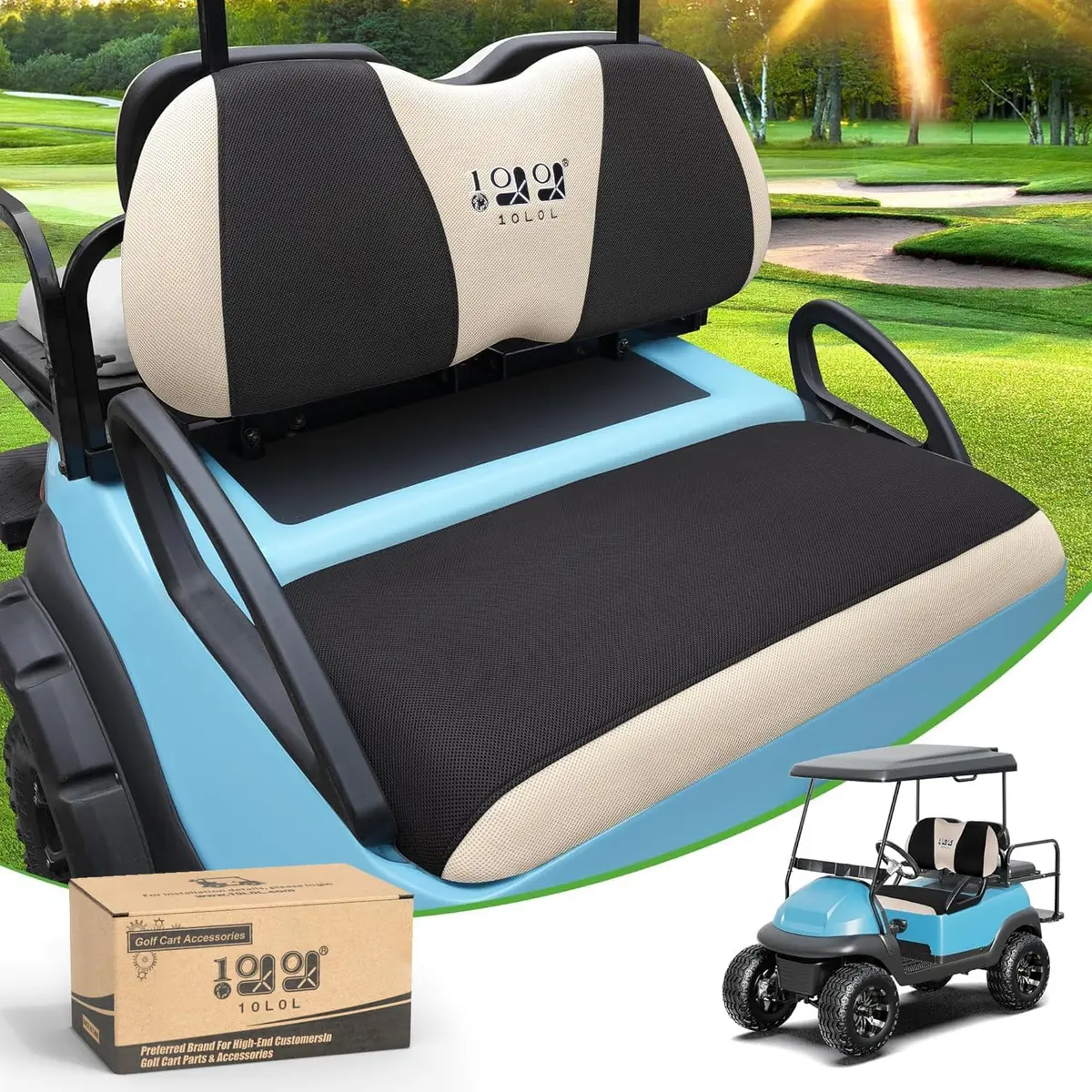 Golf Cart Seat Cover Fits Yamaha & Club Car Precedent Original Front Seat - 10L0l 7