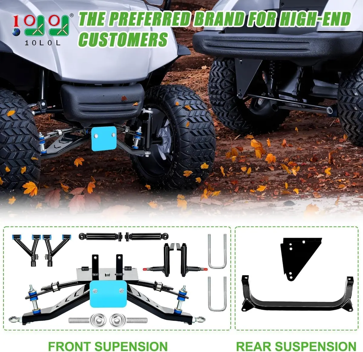6" Golf Cart Lift Kit For Yamaha G29 Drive/Drive2 2007-2016 Electric, High Strength Steel - 10L0l 2