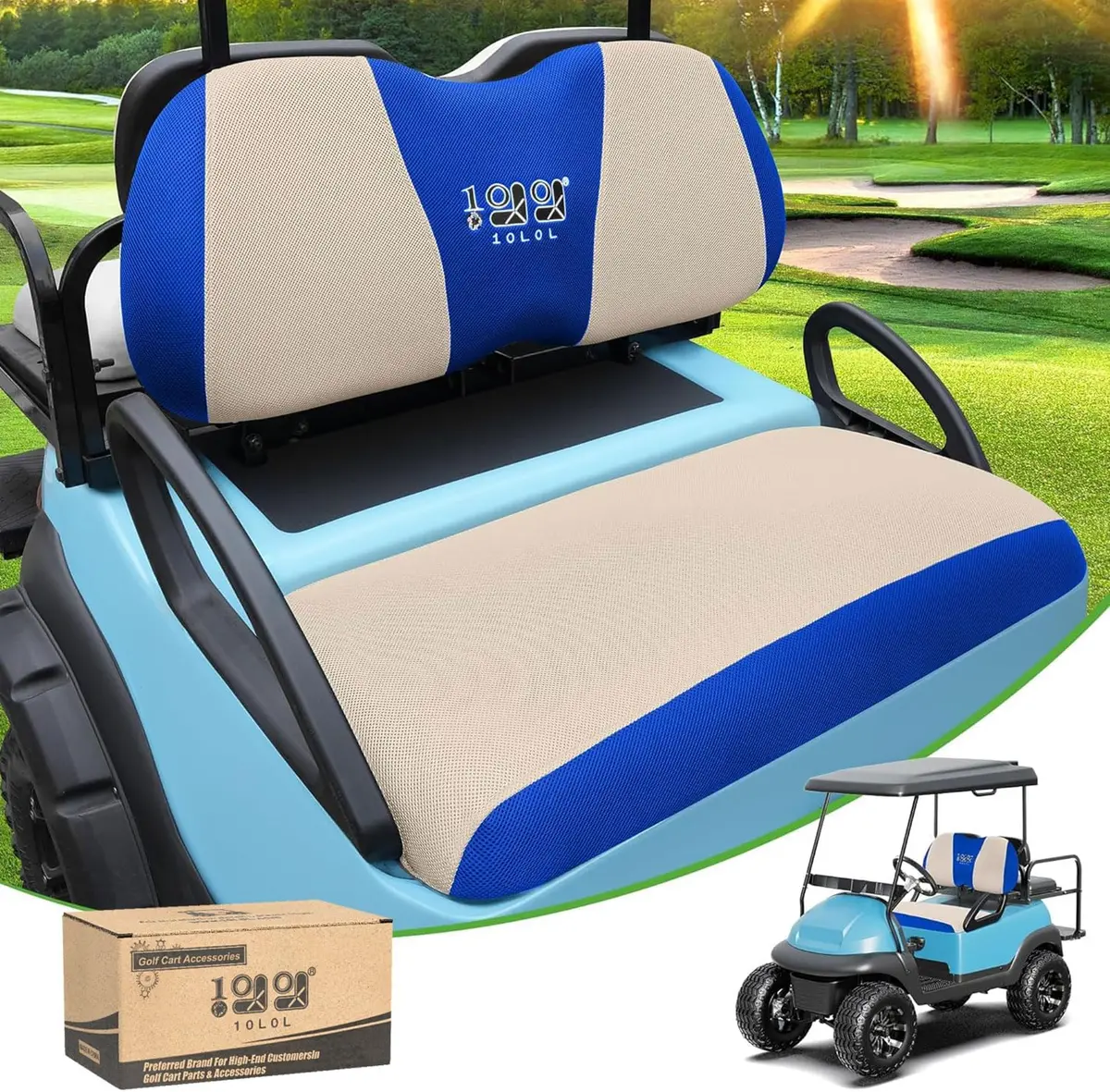 Golf Cart Seat Cover Fits Yamaha & Club Car Precedent Original Front Seat - 10L0l 8