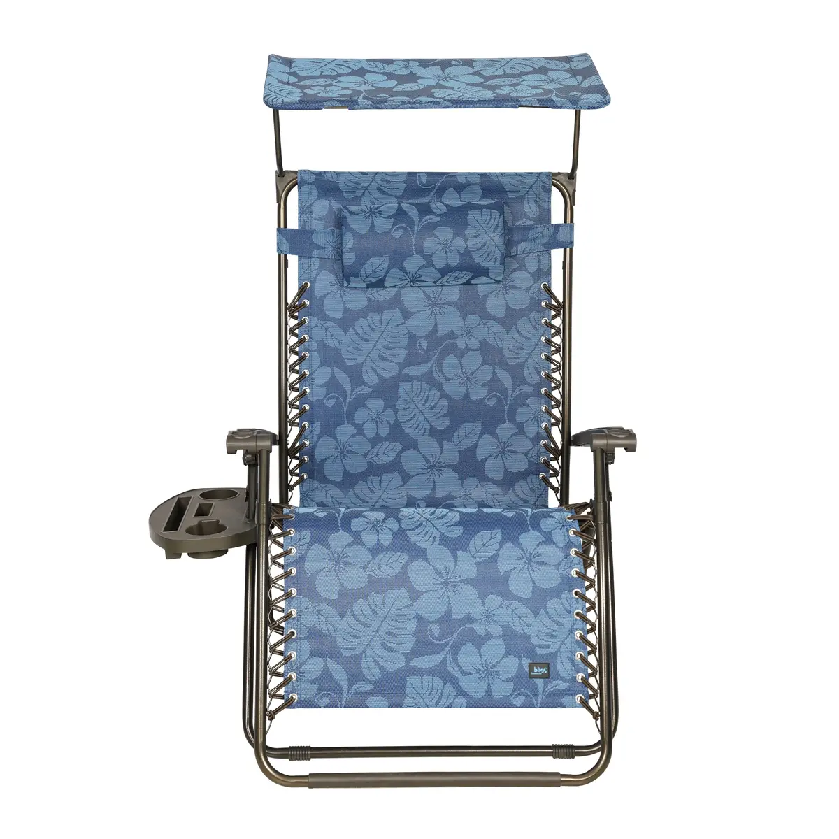 Bliss Hammocks Gfc-465Xwbf Gravity Free Chair W/ Canopy, Drink Tray, & Pillow | 33-In. Wide Xxl | Weather & Rust Resistant | 360 Lb. Capacity 2