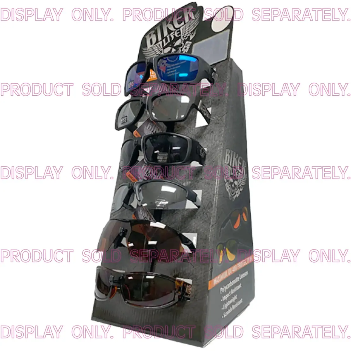 Merchandising Fixture - Countertop Corrugated Biker Sunglasses Display 988333 1