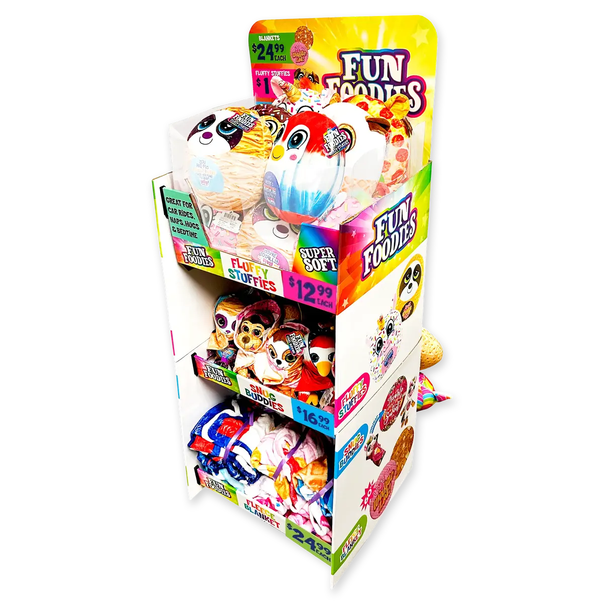 Blanket Plush Assortment Floor Display - 36 Pieces Per Retail Ready Display Kit 88461 1
