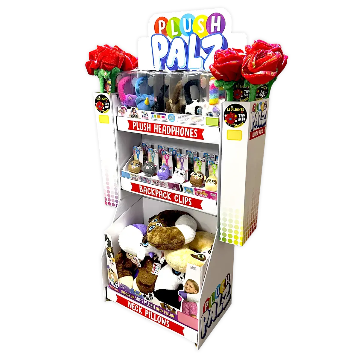 Plush And Headphones Assorted Floor Display - 36 Pieces Per Retail Ready Display Kit 88521 1