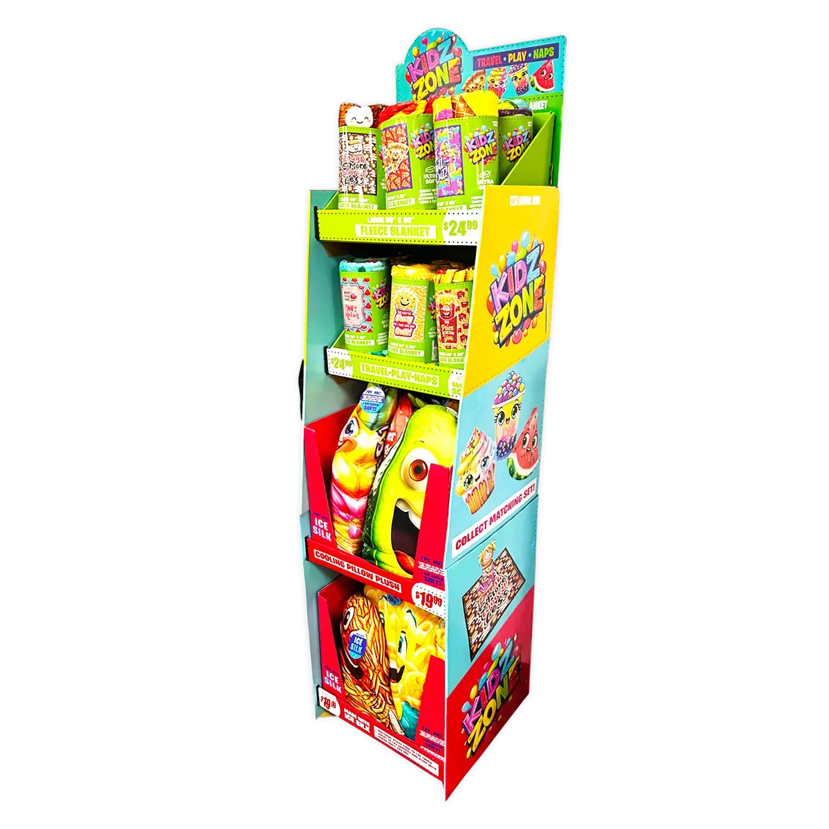 Kids Zone Plush Assortment Floor Display - 30 Pieces Per Retail Ready Display Kit 88566 1