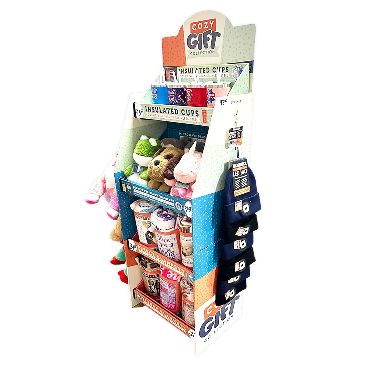 Hug N Sip Cup Plush Assortment Floor Display - 38 Pieces Per Retail Ready Display Kit 88567 1