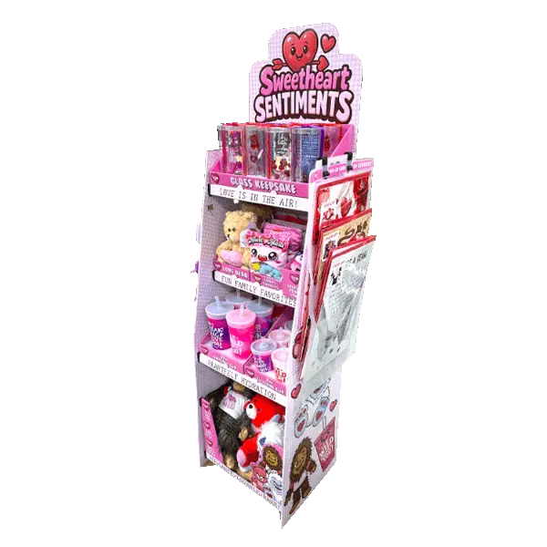 Valentines Day Glass Plush And Gift Assortment Floor Display - 56 Pieces Per Retail Ready Display Kit 88616 2