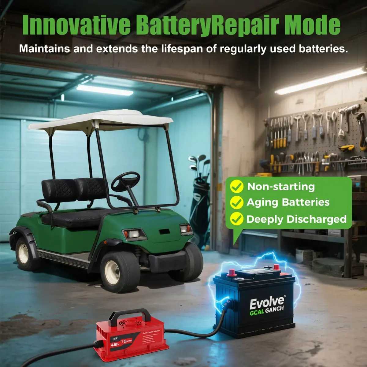 Universal Golf Cart Battery Charger - Smart 36V/48V Charger For Yamaha, Ezgo & Club Car (Ip67 Waterproof) 8