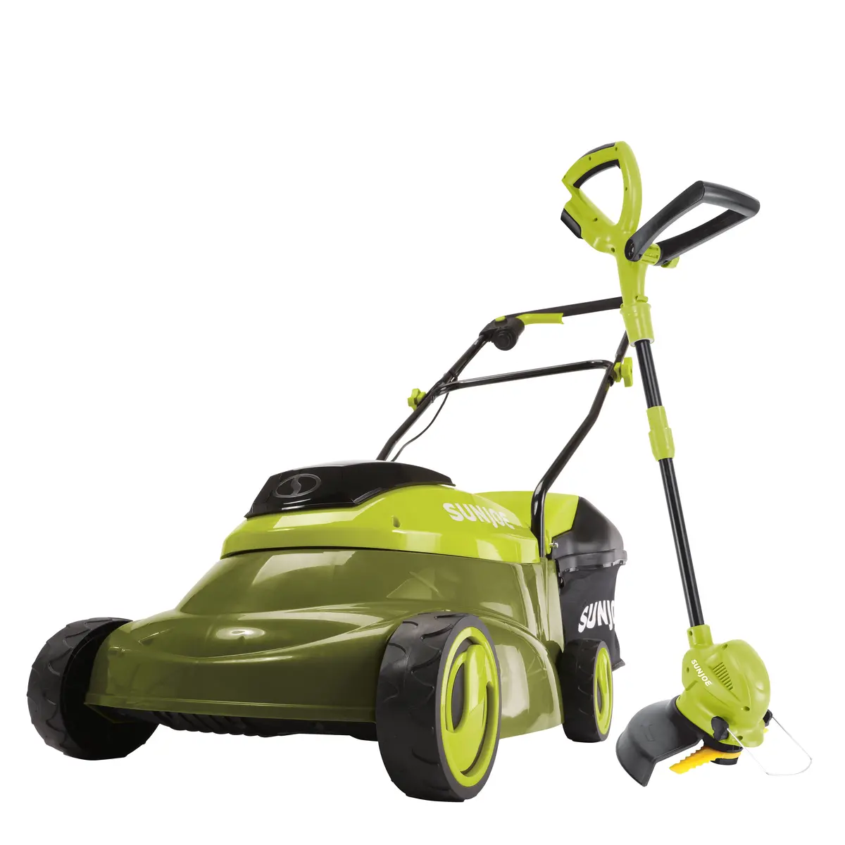 Sun Joe 24V-Lawn-Bdl 24-Volt Ion+ Lawn Care Bundle | W/ Cordless Lawn Mower Kit And Stringless Lawn Trimmer 1